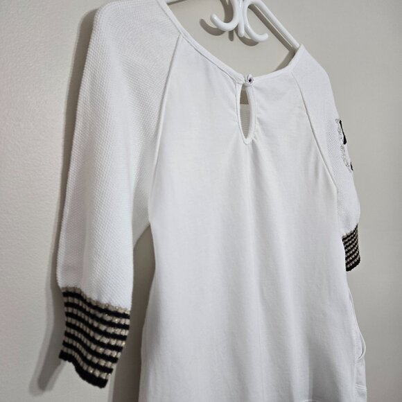 Elisa Cavaletti by Daniela Dallavalle Textured Embellished Tunic White XS - Picture 6 of 15